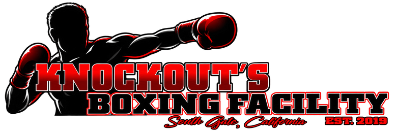 Knockouts Boxing Facility — punching boxer logo, South Gate, California, established 2019